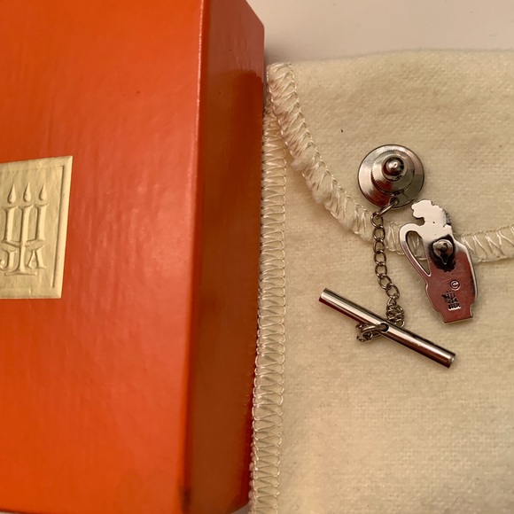 Rare Retired James Avery 3D Golfing Bag Set Tie Tac - Picture 6 of 7